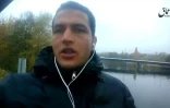 Capture d'écran d'une video de propagande diffusée le 23 décembre 2016 d'Anis Amri prêetant allégeance à l'EI