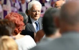 Le président de la République italienne Sergio Mattarella, le 14 août 2019 à Gênes