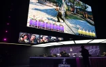 Finale entre les joueurs de l'équipe française Vitality et allemande GamerLegion lors du Major Counter-Strike:GO, l’une des plus prestigieuses compétitions e-sport dans le jeu vidéo, le 21 mai 2023 à l’Accor Arena de Paris-Bercy