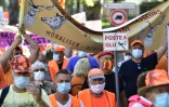 Manifestation pour la chasse à la glu à Prades le 12 septembre 2020