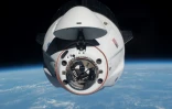 Image diffusée par la Nasa le 27 avril 2021 de la capsule Crew Dragon de SpaceX approchant de la Station spatiale internationale