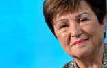 La directrice générale du Fonds monétaire international (FMI), Kristalina Georgieva, lors d'une interview avec l'AFP, le 10 janvier 2024 à Washington