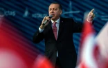 Le président turc Recep Tayyip Erdogan inaugure le troisième pont sur le Bosphore à Istanbul, le 26 août 2016