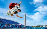 Le site de la place de la Concorde à Paris qui a notamment accueilli les épreuves de skateboard, ici le 4 août 2024, va être démonté
