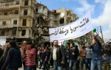 Manifestation à Alep, le 4 mars 2016 
