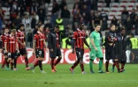 Les joueurs niçois après leur défaite contre Salzbourg en Europa League, le 3 novembre 2016 à l'Allianz Riviera