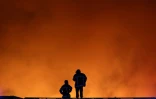 Un incendie d'une grande virulence à Le Porge en Gironde, le 23 juillet 2026