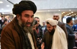 Le mollah Abdul Salam Zaeef, ancien ambassadeur taliban au Pakistan, qui participe aux négociations dans un hôtel de Moscou, le 5février 2019