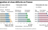 Immigration et visas délivrés en France