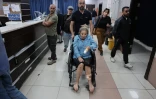 La journaliste américaine Heidi Levine aux urgences d'un hôpital de Ramallah, en Cisjordanie, après son agression par des colons israéliens le 16 octobre 2026