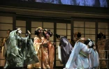 Acteurs et chanteurs lors d'une répétition de "Madame Butterfly" de Giacomo Puccini à la Scala de Milan, le 23 novembre 2016