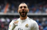 Karim Benzema buteur avec le Real Madrid face à l'Athletic Bilbao à Bernabeu, le 21 avril 2019