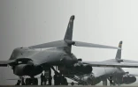 Des bombardiers B-1 de l’US Air Force sur le tarmac de la base de la RAF de Fairford, dans le sud-ouest de l’Angleterre, le 7 mars 2026