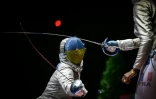 L'Ukrainienne Olga Kharlan, qui va tenter de conquérir le titre olympique en sabre, le 22 juin 2024 lors du championnat d'Europe à Bâle (Suisse)