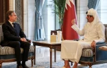 Le secrétaire d'Etat américain, Antony Blinken, rencontre l'émir du Qatar, Tamim ben Hamad Al-Thani, au palais de Lusail, à Doha, le 12 juin 2024