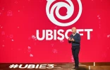 Le patron d'Ubisoft Yves Guillemot pendant une conférence de presse à Los Angeles, le 10 juin 2019