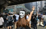 Rassemblement contre une loi d'urgence interdisant le port du masque lors de manifestations, le 4 octobre 2019 à Hong Kong