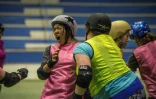 Une joueuse de roller-derby, à Johannesburg, le 24 août 2016