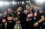L'entraîneur Gennaro Gattuso savoure son triomphe avec Naples, après avoir remporté la Coupe d'Italie contre la Juventus, le 17 juin 2020 à Rome