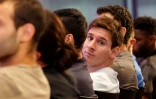 l'attaquant argentin Lionel Messi lors d'une conférence de presse à Barcelone, le 30 mai 2013