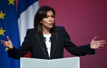 La candidate socialiste à l'élection présidentielle Anne Hidalgo le 12 décembre 2021 à Paris