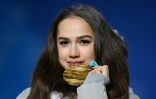 La Russe Alina Zagitova médaillée d'or en patinage artistique, à Gangneung, le 23 février 2018