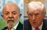 Combinaison de portraits du président brésilien Lula (g.), pris le 19 novembre 2025 à Belem, au Brésil, et du président américain Donald Trump (d.), pris le 2 décembre 2025 à Washington