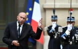 Gérard Collomb, le 3 octobre 2018 à l'Hôtel de Beauvau, à Paris, après sa démission du gouvernement
