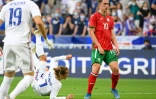 L'attaquant Antoine Griezmann ouvre le score contre la Bulgarie, lors de leur match amical, le 8 juin 2021 au Stade de France à Saint-Denis, en guise de préparation pour l'Euro 2020