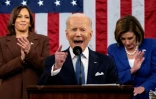 Le président américain Joe Biden lors de son discours sur l'état de l'Union devant le Congrès, le 1er mars 2022 à Washington