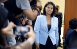 La députée et ancienne candidate à la présidentielle péruvienne Keiko Fujimori à l'ouverture du procès pour blanchiment d'argent dans le cadre du scandale Odebrecht, le 1er juillet 2024 à Lima