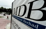 Panneau d'affichage de l'ancien fonds souverain 1MDB, le 22 septembre 2015 à Kuala Lumpur