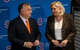 Marine Le Pen et le Premier ministre hongrois Viktor Orban à Varsovie le 4 décembre 2021 