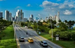 Une avenue côtière à Panama, dont la construction a été évoquée dans le scandale de corruption internationale "Lava Jato", le 28 avril 2019