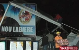 Sakifo Maurice - août 2008 - Un vent fort a soulevé une tente. En retombant la structure a légèrement blessé une personne (Photo Imaz Press Réunion)