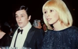 Alain Delon et Mireille Darc à Nice le 1er janvier 1976