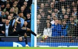 L'attaquant du Real Rodrygo ouvre le score sur le terrain de Manchester City, le 17 avril 2024