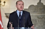 Le président turc Recep Tayyip Erdogan lors d'une conférence de presse à Athènes le 7 décembre 2017