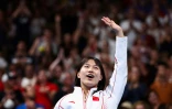 La nageuse Yuyan Jiang médaillée d'or du 50 m nage libre catégorie S6, le 29 août 2024 à La Défense Arena de Nanterre, lors des Jeux paralympiques de Paris