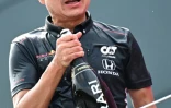 Le patron de l'écurie Honda, Toyoharu Tanabe, s'exprimant lors du GP en F1 d'Autriche à Spielberg, le 4 juillet 2021