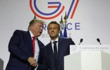 Les présidents américain et français Donald Trump et Emmanuel Macron lors d'une conférence de presse commune le 26 août 2019 à Biarritz (France)