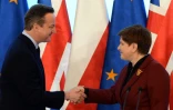 Le Premier ministre britannique David Cameron et son homologue polonaise Beata Szydlo, le 5 février 2016 à Varsovie