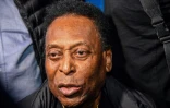 Pelé, la légende du foot brésilien, affaibli à son arrivée à l'aéroport de Guarulhos près de Sao Paulo, le 9 avril 2019 