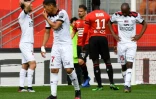 La détresse des joueurs guingampais à l'issue du match nul contre Rennes au Roazhon Park, le 12 mai 2019