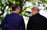 Le ministre allemand des Affaires étrangères Heiko Maas (à gauche) et son homologue français Jean-Yves Le Drian, le 7 mai 2018 à Berlin