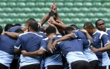 L'équipe du Fiji à l'entraînement le 17 septembre 2015 au stade Twickenham
