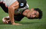 Cristiano Ronaldo, de la Juventus Turin, contre la Sampdoria GĂŞnes en Serie A le 26 juillet Ă l'Allianz Stadium de Turin