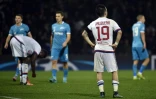 Le milieu lyonnais Mathieu Valbuena après la défaite de Lyon face au Zenit St-Pétersbourg en Ligue des champions, à Gerland le 4 novembre 2015