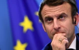 Le président français Emmanuel Macron le 17 décembre 2021 lors d'un sommet de l'Union européenne à Bruxelles
