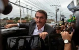 Le député d'extrême droite Jair Bolsonaro en campagne à Rio de Janeiro, le 27 août 2018